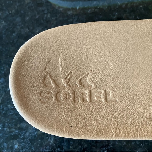 New Sorel Roaming Easy Slide Sandals, Casual Stretch Yellow Lime Green Slides, 8 - Picture 8 of 13